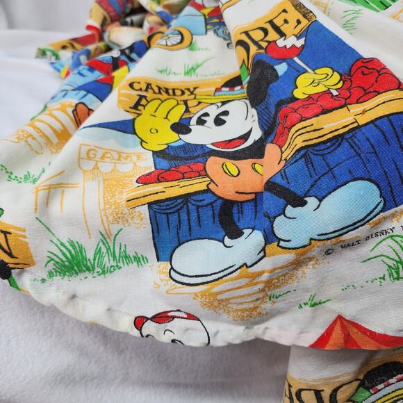 Vtg Walt Disney Productions Mickey Mouse “At the Fair” Lightweight Twin Bedsprea - Picture 7 of 10